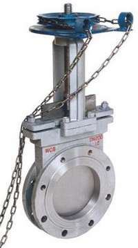 PZL73链轮对夹式刀型闸阀